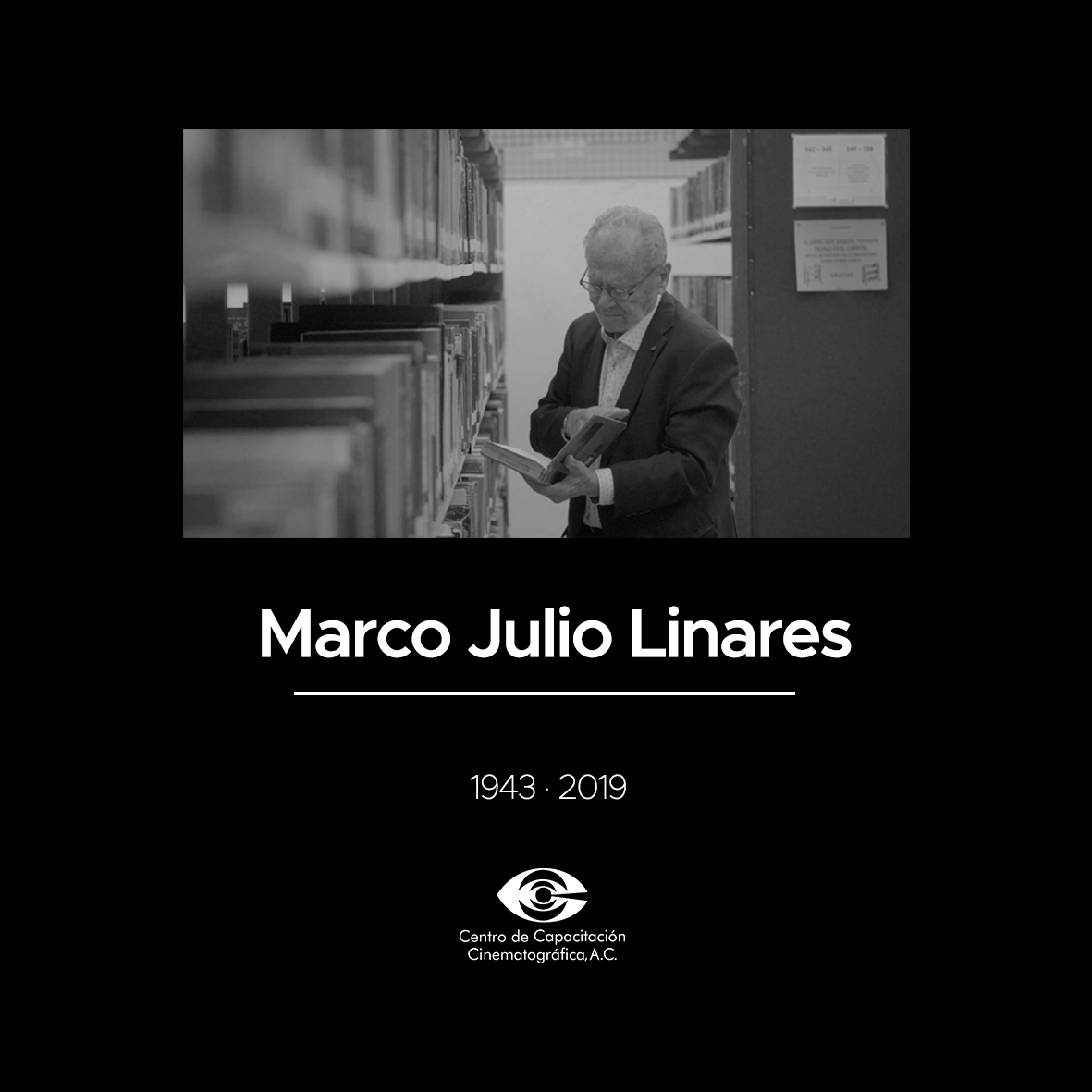esquela Marco Julio Linares biblioteca